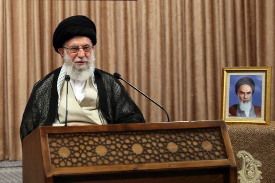 Iran's Supreme Leader Ayatollah Ali Khamenei at the Enghelab Square, after he was killed in Israeli and U.S. strikes on Saturday, in Tehran, Iran, March 1, 2026. 