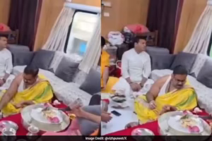 Religious Ceremony Inside Moving Train